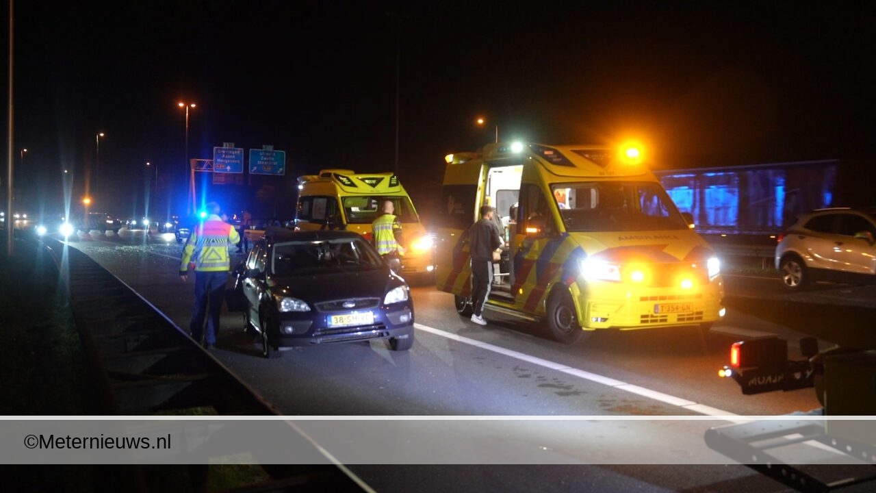 Twee gewonden kop-staartbotsing A32 bij Meppel-Zuid(Video) |