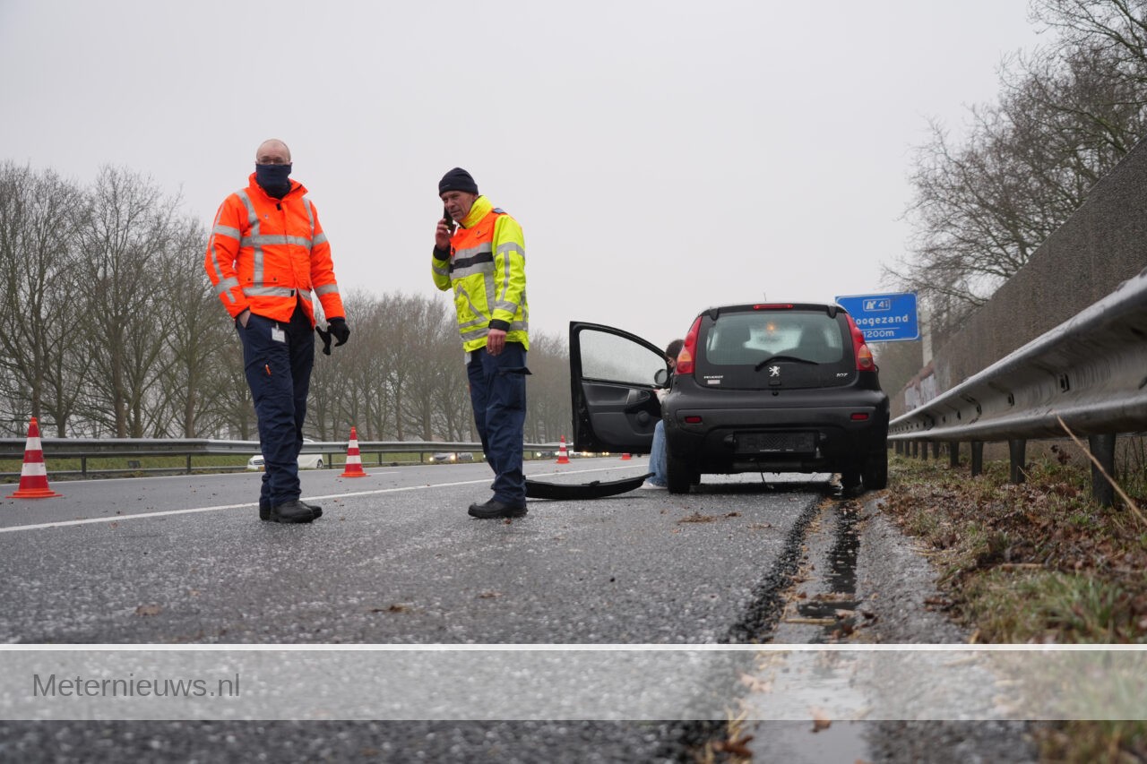 Vier aanrijdingen op de A7 bij Kolham.