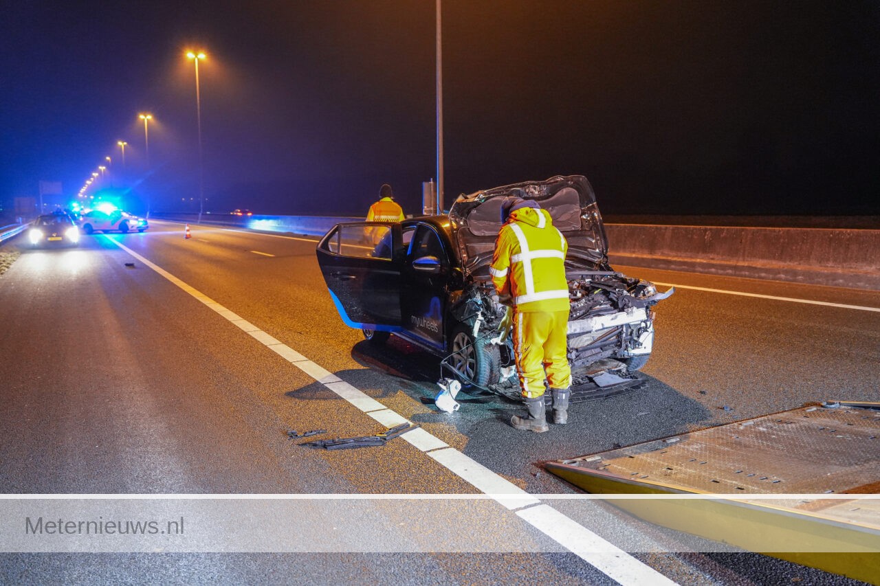 Kop staart aanrijding A28 Haren met gewonde(Video) |