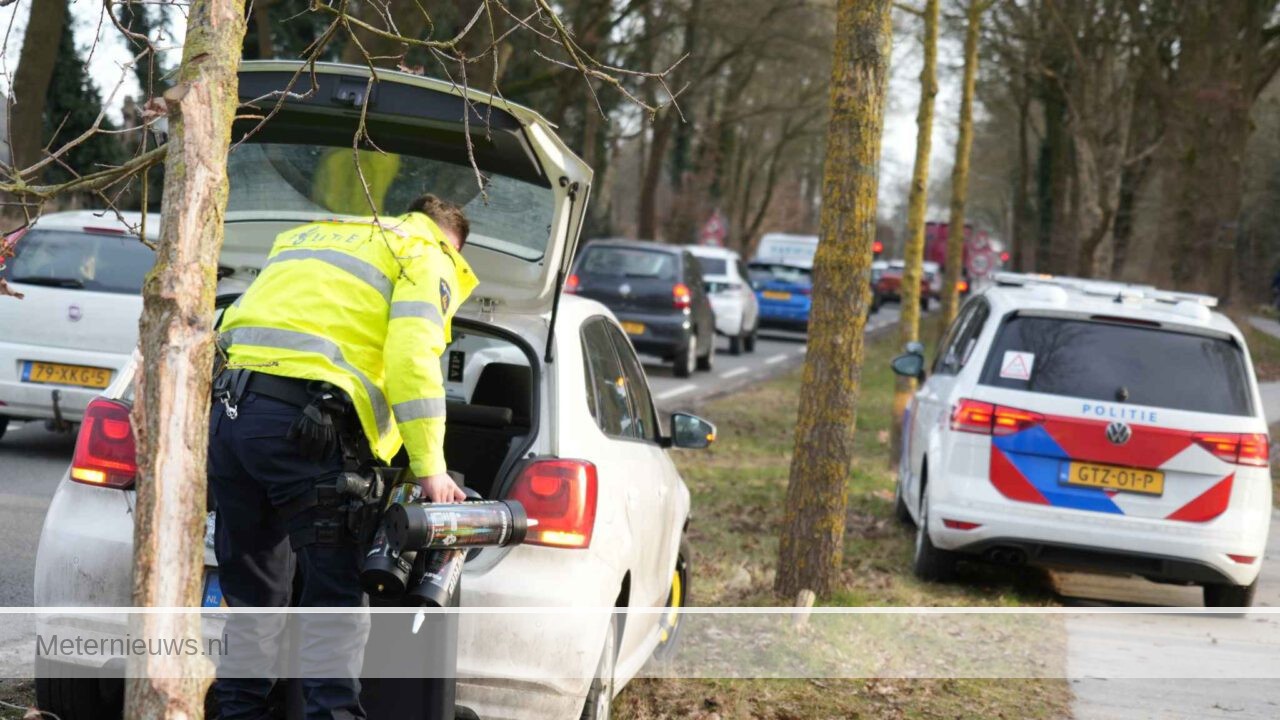 Auto ongeval Erica. Drie inzittenden niet bij ongeval aangetroffen. Lachgas(Video)