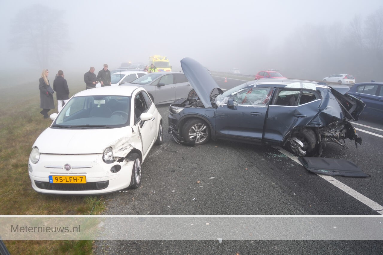 Zeven auto’s betrokken bij ongeval a28 Assen(Video)