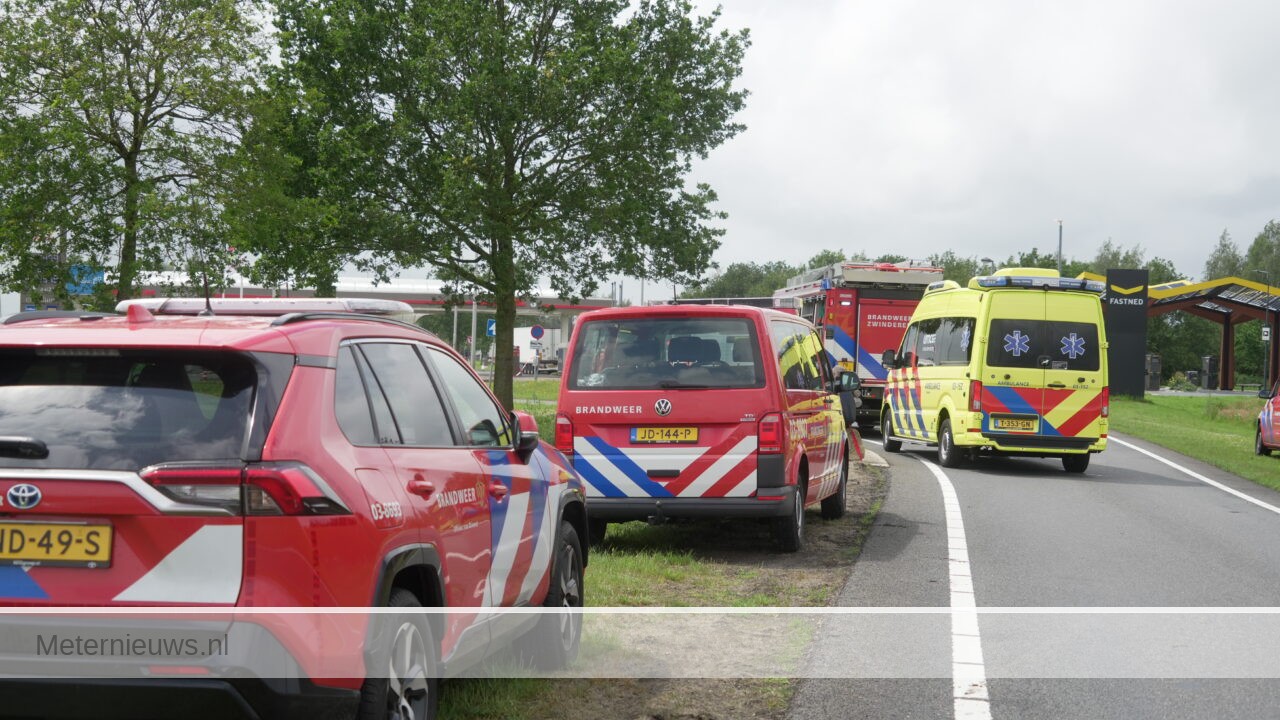 Lekkage bij LPG-installatie zorgde voor afsluiting tankstation A37(Video)