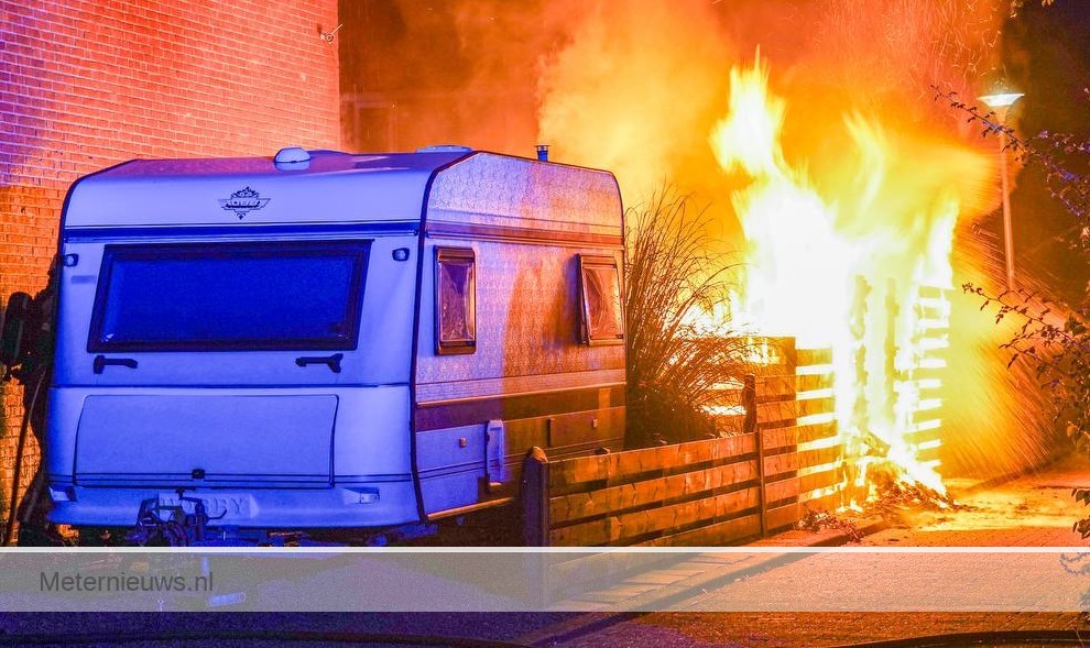 Tuinhuisje in brand Assen |